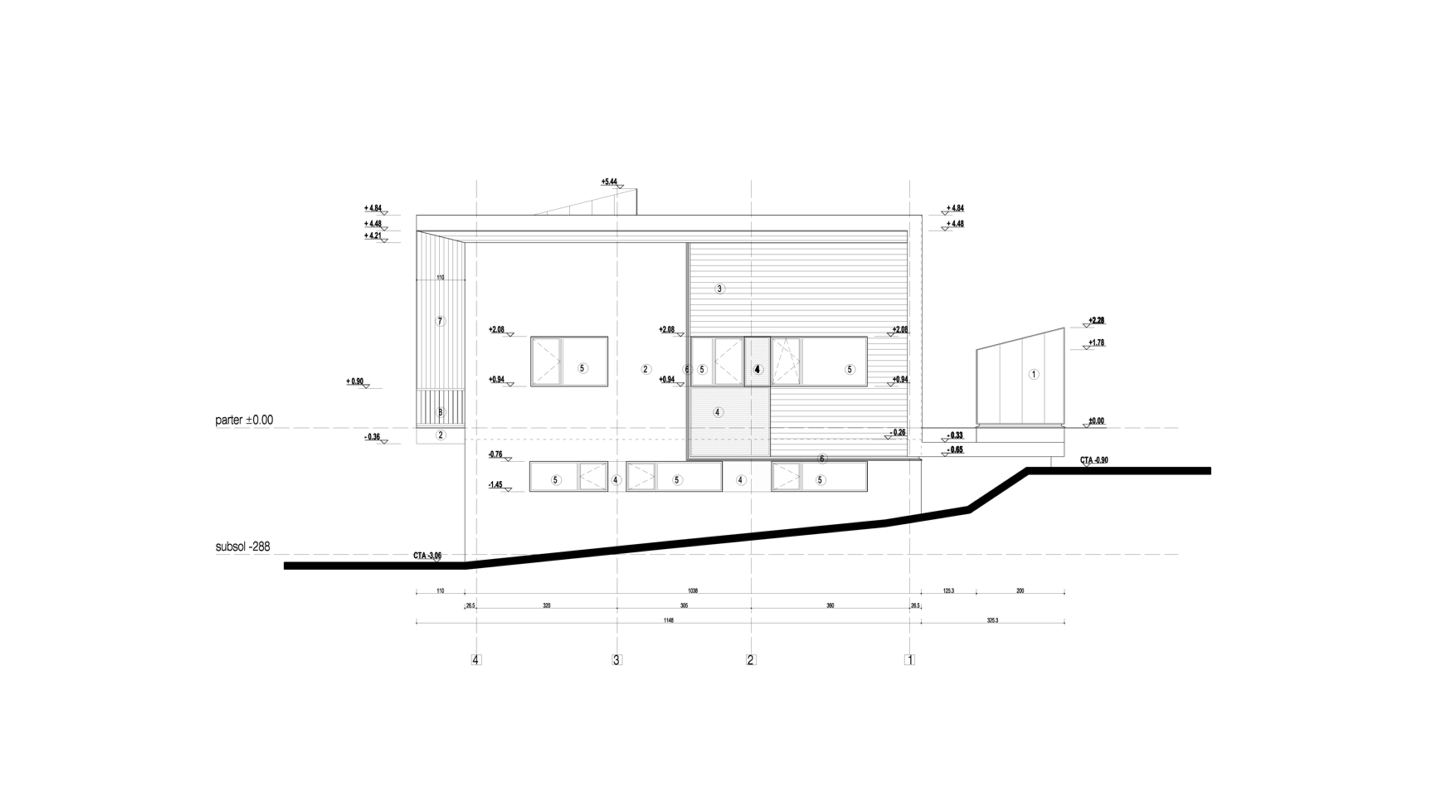 Fatada 1 a casei pasive duplex