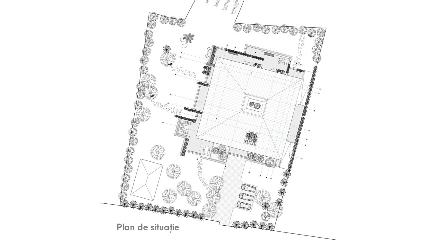 Proiect de arhitectura locuinta unifamiliala Novaci - plan de situatie