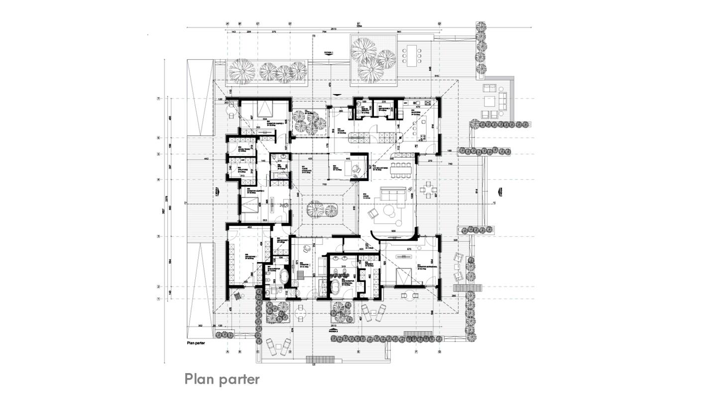 Proiect de casa in Novaci - planul parterului