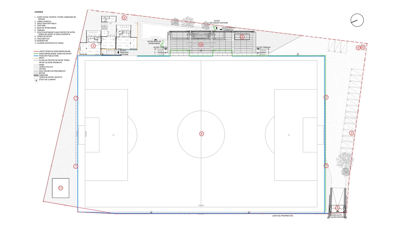 Planul stadionului Dragoslavele